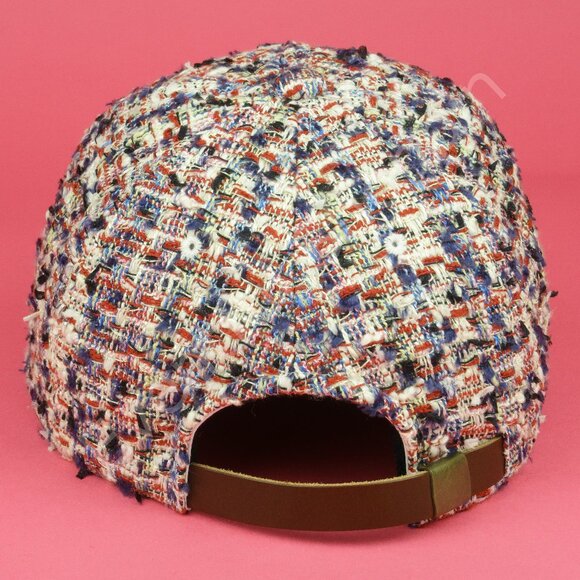 Emotionally Unavailable x Playboy Hat Mens M Red White Blue Cotton Blend Tweed - Picture 5 of 7